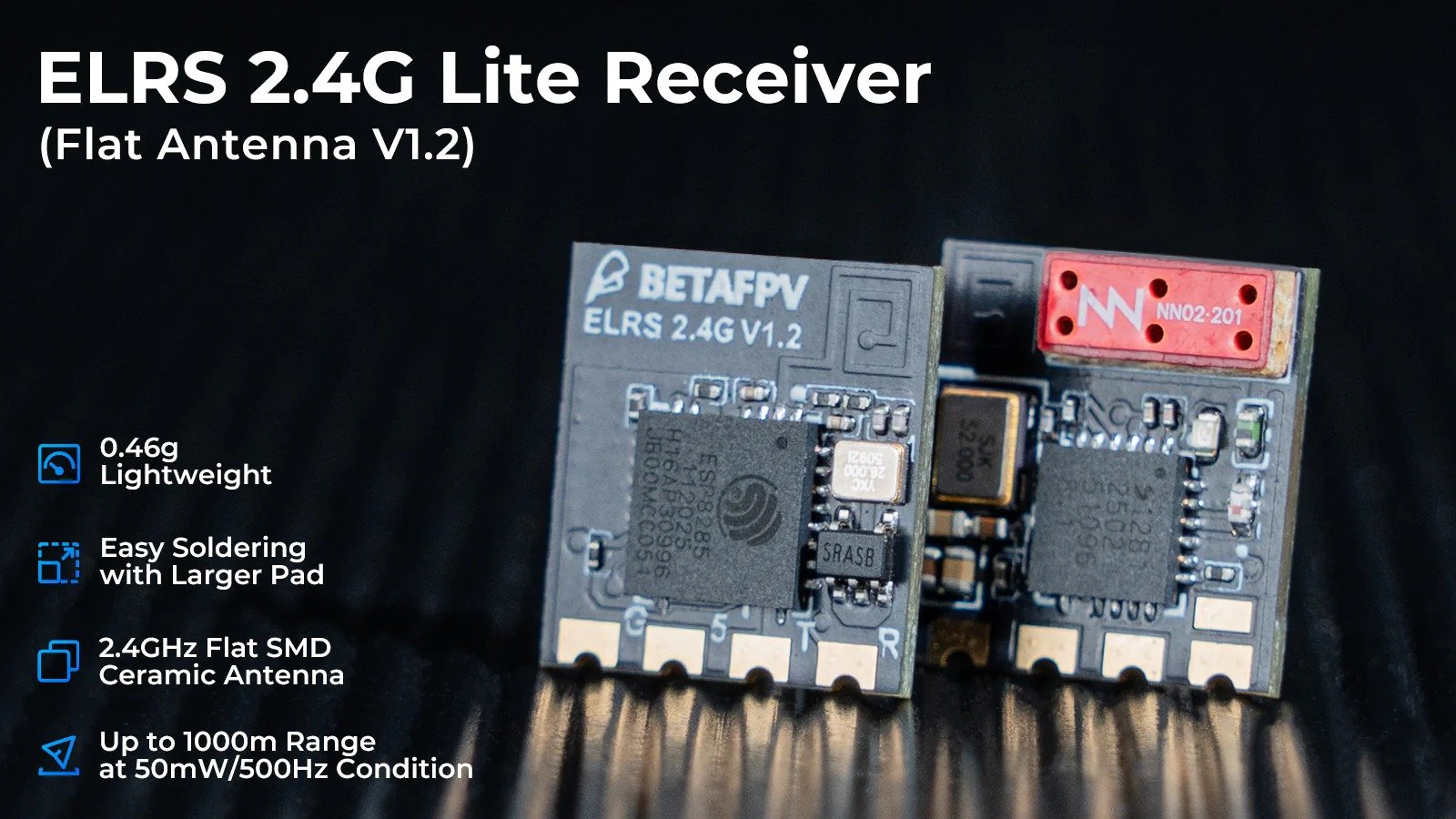 ELRS Lite Receiver 2.4G (Flat Antena)