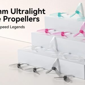 HQ 31mm Ultralight 3-Blade Props(1.0mm Shaft )4pcs-Clear, grey, cyan, pink